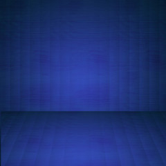 Striped wooden floor and wall background illustration in blue