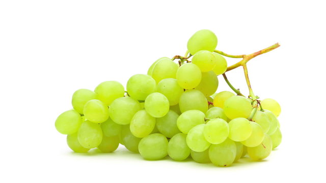 Rotating grape fruit  isolated on white  