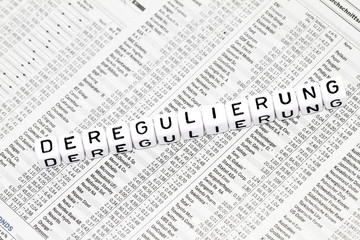 Obraz premium Deregulierung