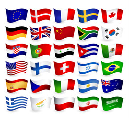 Most Popular World Flying Flags