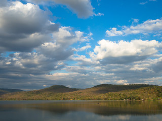 Fototapeta na wymiar Nature Lake with Blue Sky
