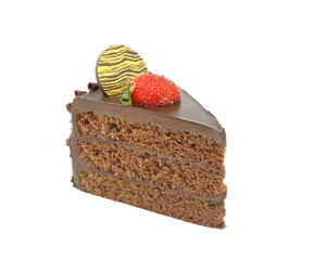 Chocolate cake slice