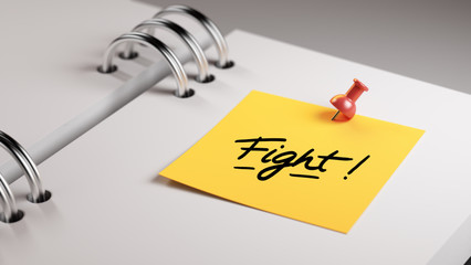 Closeup Yellow Sticky Note paste it in a notebook setting an app