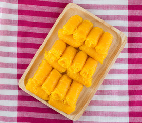 Thai Traditional Dessert, (Foi Thong)