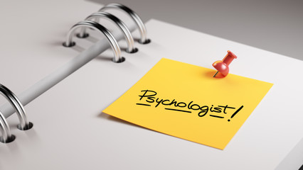 Closeup Yellow Sticky Note paste it in a notebook setting an app