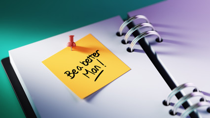 Closeup Yellow Sticky Note paste it in a notebook setting an app