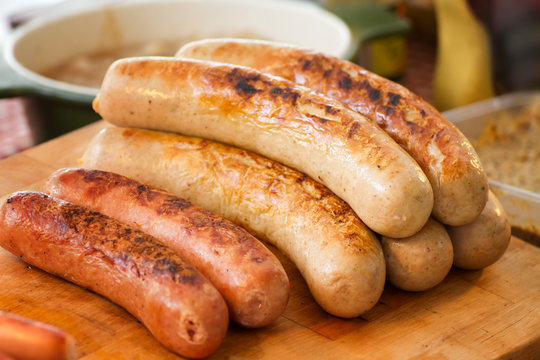 delicious sausage, grilled or bbq
