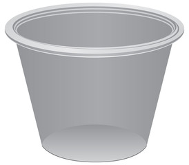 Transparent plastic container for medicines