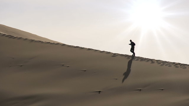 The Researcher Goes on Dunes
