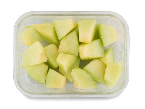 Cantaloupe Melons With Slices Ready To Eat