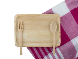 wooden tray and spoon