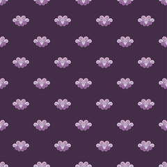 Seamless vector background with decorative clouds