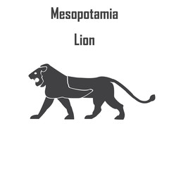 Obraz premium Lion on a Babylonian