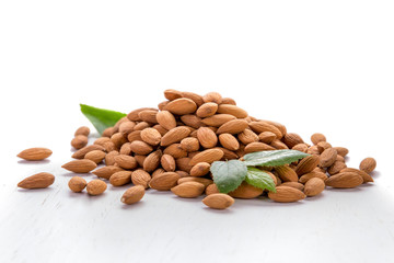 almonds in heap