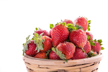 a pile of fresh strawberries