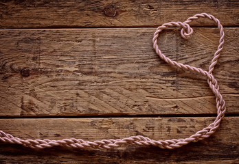 Valentine's day background with rope