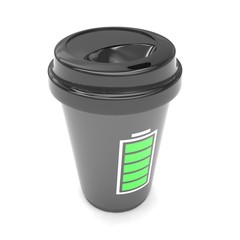 Coffee to go on white