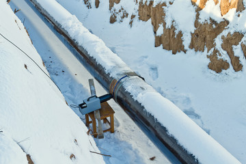Radiography of welded joints of pipelines in winter conditions