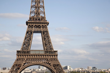 Fototapeta na wymiar Middle Section of the Eiffel Tower, Paris, France