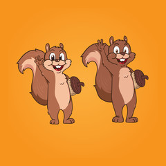 Naklejka premium squirrel