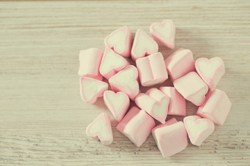 heart-shaped marshmallows