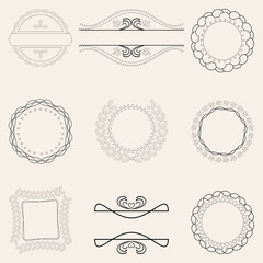 calligraphic design elements on a cream background