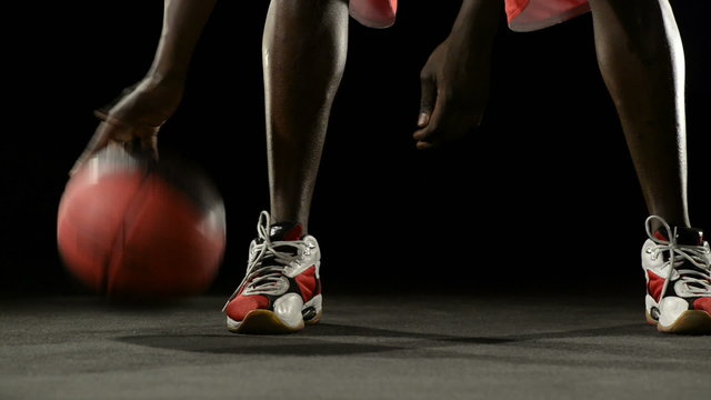 Athletic man isolated on black