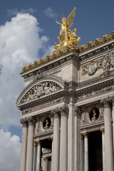 Fototapeta na wymiar Main Facade of Palais Garnier Opera House, Paris, France