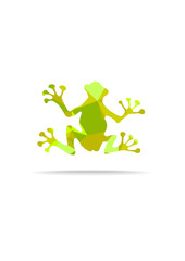 bright vector mosaic tiles frog