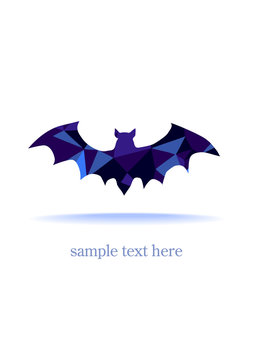 color vector triangles bat illustration