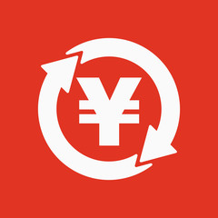 The currency exchange yen icon. Cash and money, wealth, payment symbol. Flat