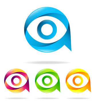 logo abstract eye marker 