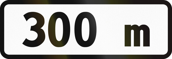 Road sign used in Slovakia - Distance