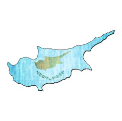 Fototapeta premium cyprus territory with flag