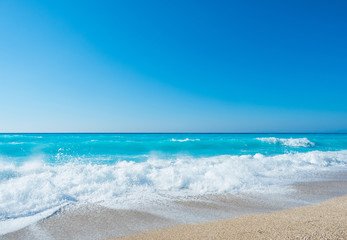 Amazing beach with clear waters  in Greece
