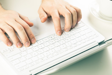 Typing on computer keyboard