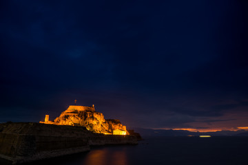 Fototapeta na wymiar The Old fortress of Corfu island