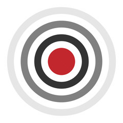 Darts target aim icon on white background. Vector illustration