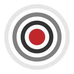 Darts target aim icon on white background. Vector illustration