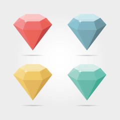 Diamond Set in Vector