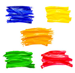 Collection of photos paint brush stroke texture watercolor
