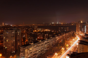 Fototapeta na wymiar view on Kiev at night