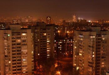 sight of Kiev at night