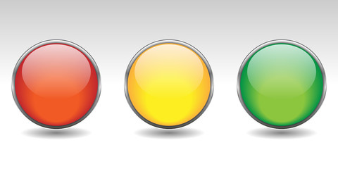 Button Set in Ampelfarben - Bewertungssystem