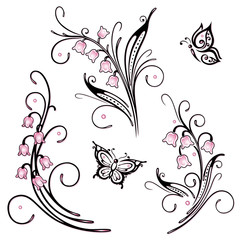 Maiglöckchen, Frühlingsblumen in rosa