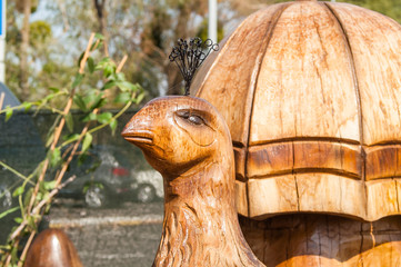 carved wooden sculpture handcrafted