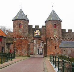 Amersfoort. February-11-2015. City gate "Koppelpoort" in the city of Amersfoort. The Netherlands