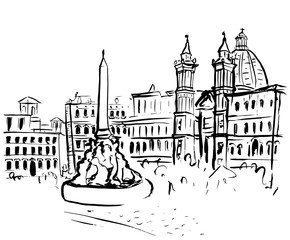 Piazza Navona sketch
