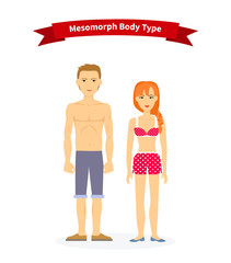 Mesomorph Body Type Woman and Man