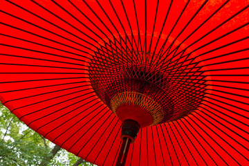 Japanese red umbrella